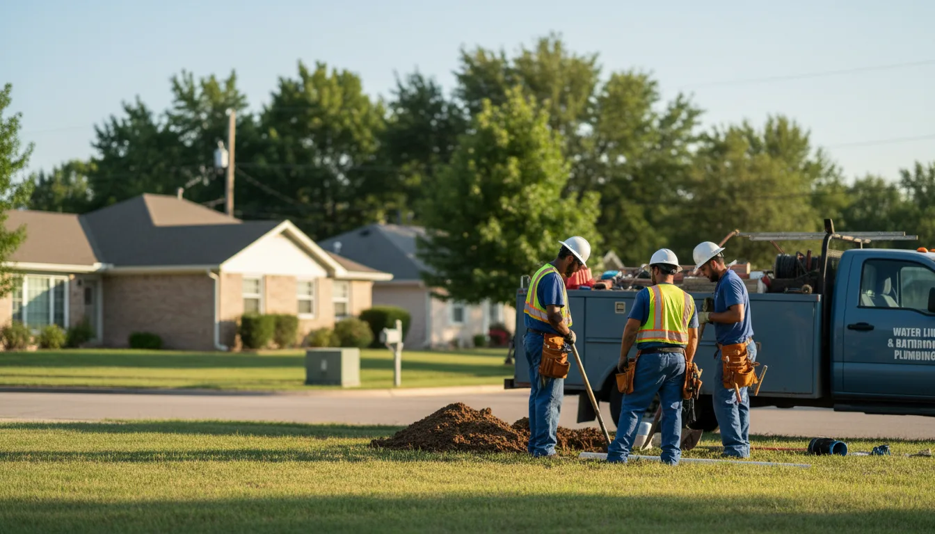 Residential water line and bathroom plumbing service in Grasston, MN